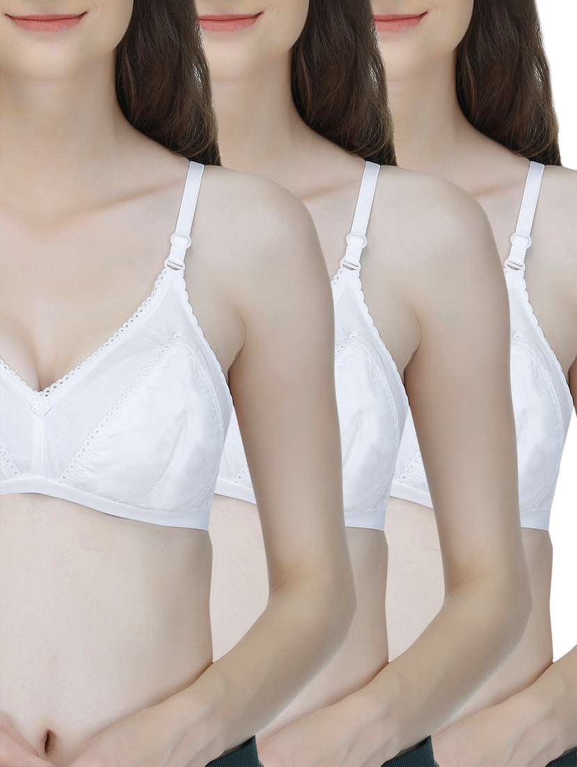 set of 3 floral patch maternity bra