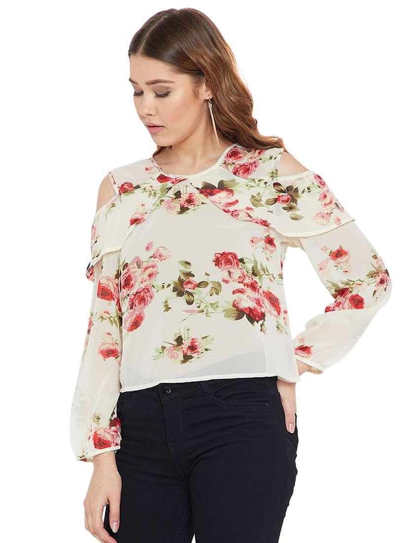 women's straight round neck top - 16166766 -  Standard Image - 1