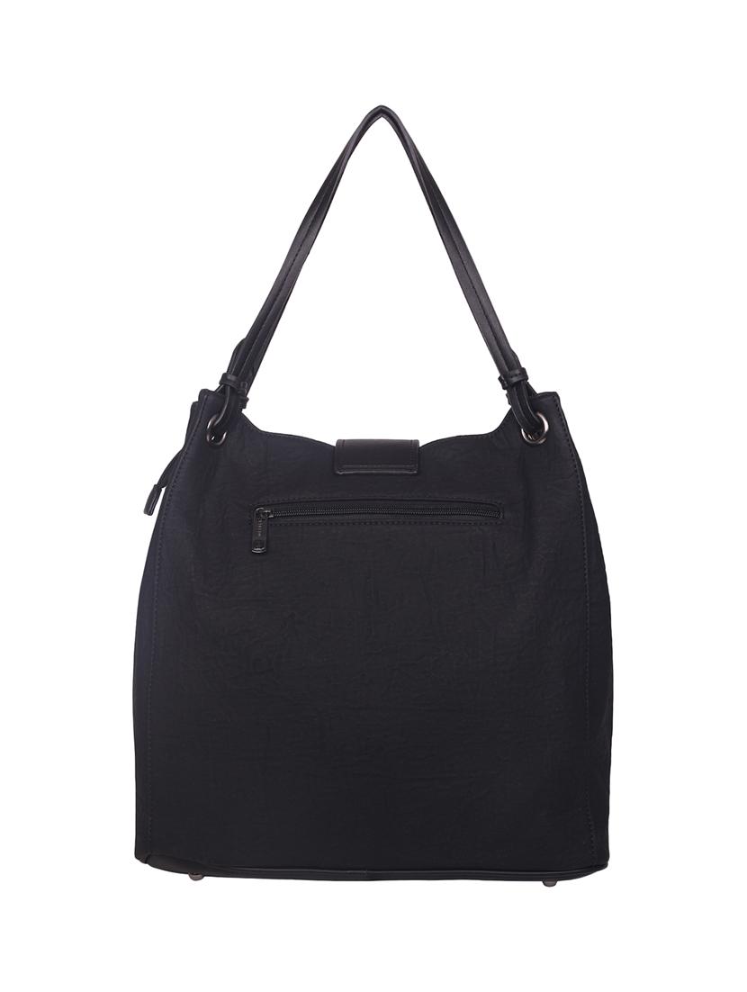 black leatherette (pu) regular tote - 16168369 -  Standard Image - 1