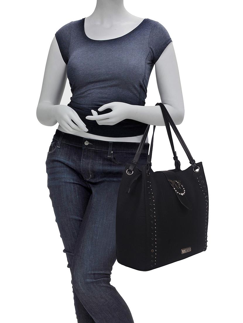black leatherette (pu) regular tote - 16168369 - Standard Image - 4
