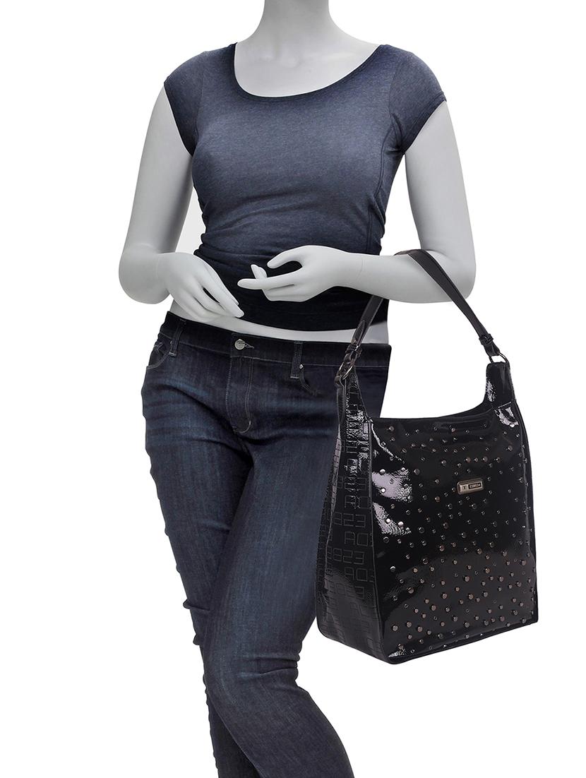 black leatherette (pu) regular tote - 16168384 - Standard Image - 4