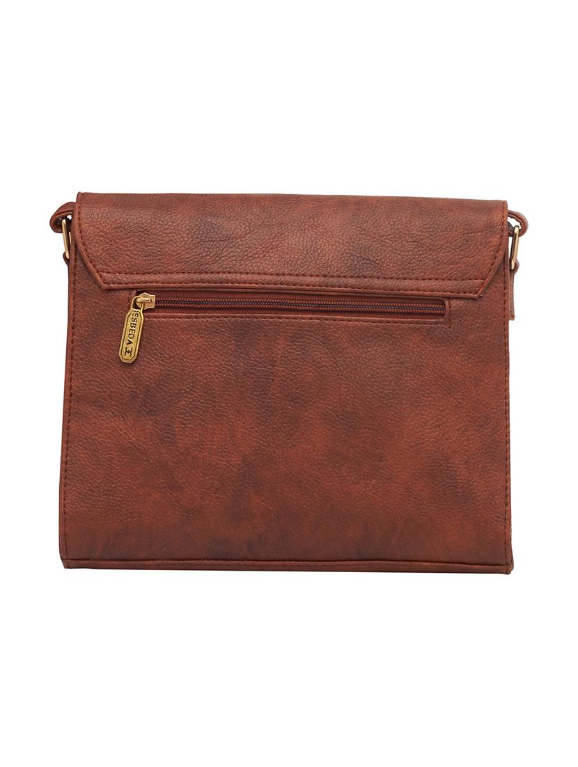 tan leatherette (pu) sling bag - 16168398 - Standard Image - 1