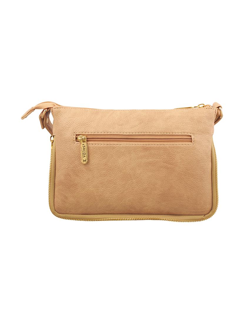 brown leatherette (pu) regular sling bag - 16168400 -  Standard Image - 1