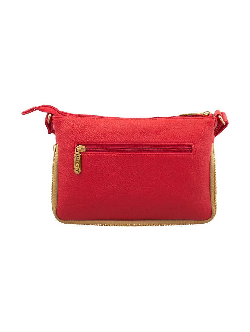 red leatherette (pu) sling bag - 16168403 -  Standard Image - 1