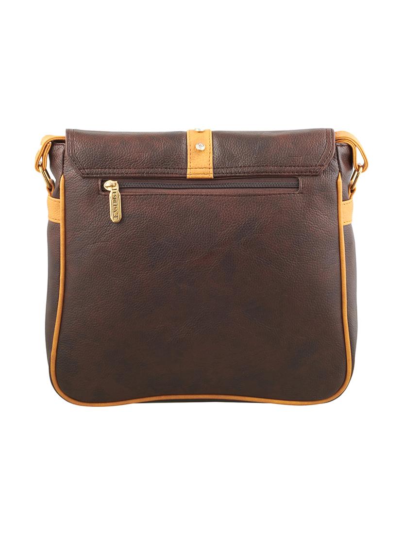 brown leatherette (pu) sling bag - 16168408 - Standard Image - 1