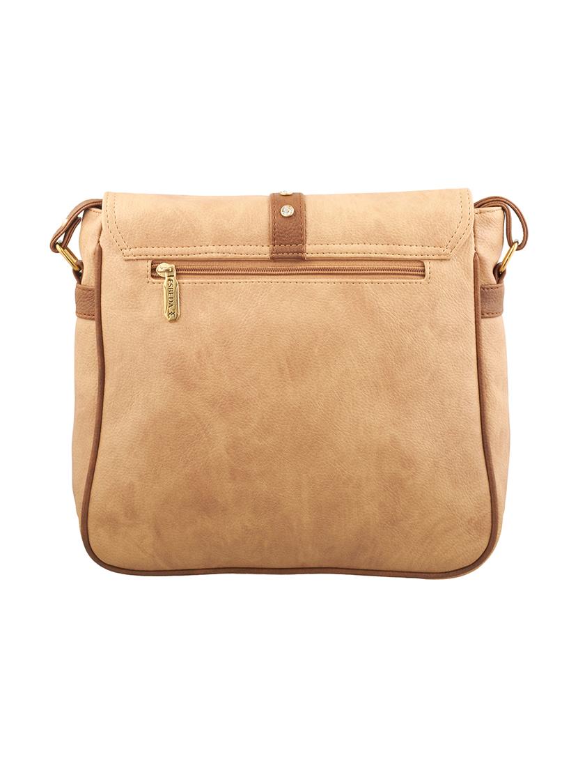 beige leatherette (pu) sling bag - 16168409 - Standard Image - 1