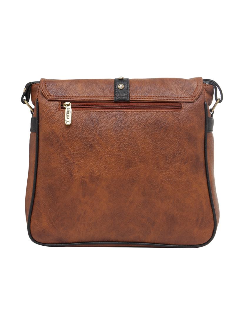 tan leatherette (pu) sling bag - 16168410 - Standard Image - 1