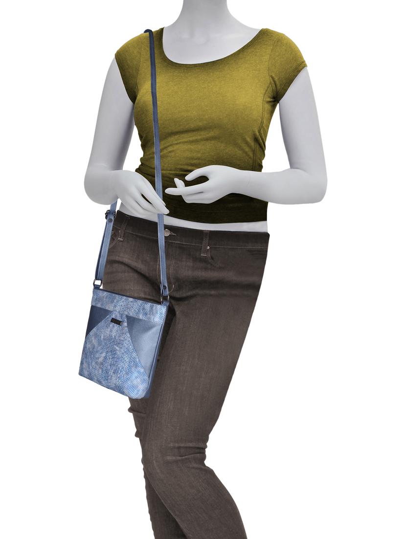 blue leatherette (pu) sling bag - 16168487 - Standard Image - 4