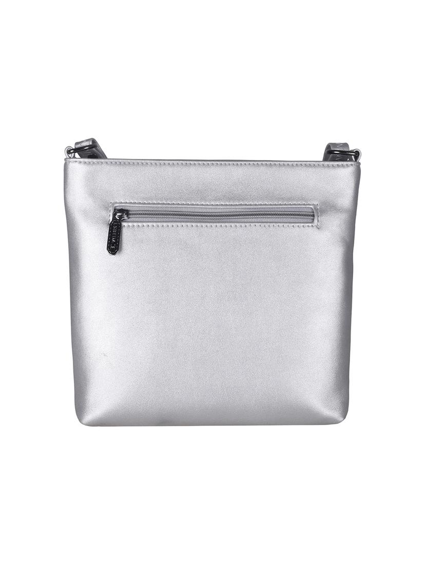 silver leatherette (pu) sling bag - 16168489 -  Standard Image - 1