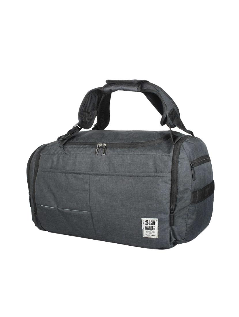 grey  polyester dufflebag