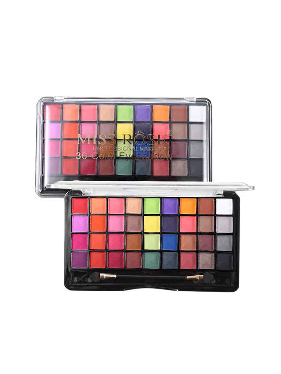 miss rose 36 colors matte look eyeshadow palette shade#1 30 gm