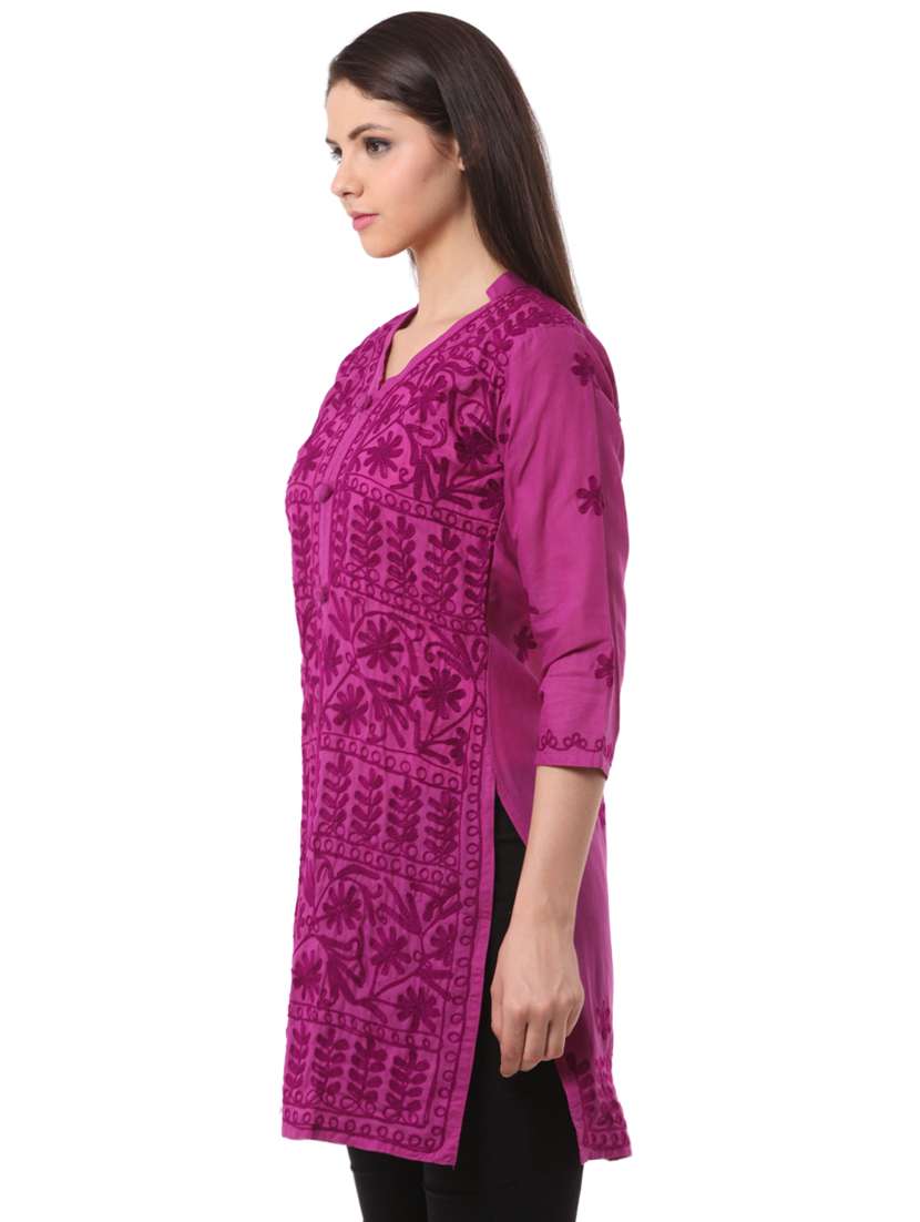 chikankari straight kurta - 16170642 -  Standard Image - 1