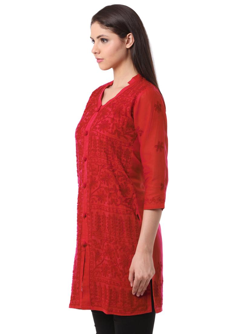 chikankari straight kurta - 16170648 -  Standard Image - 1