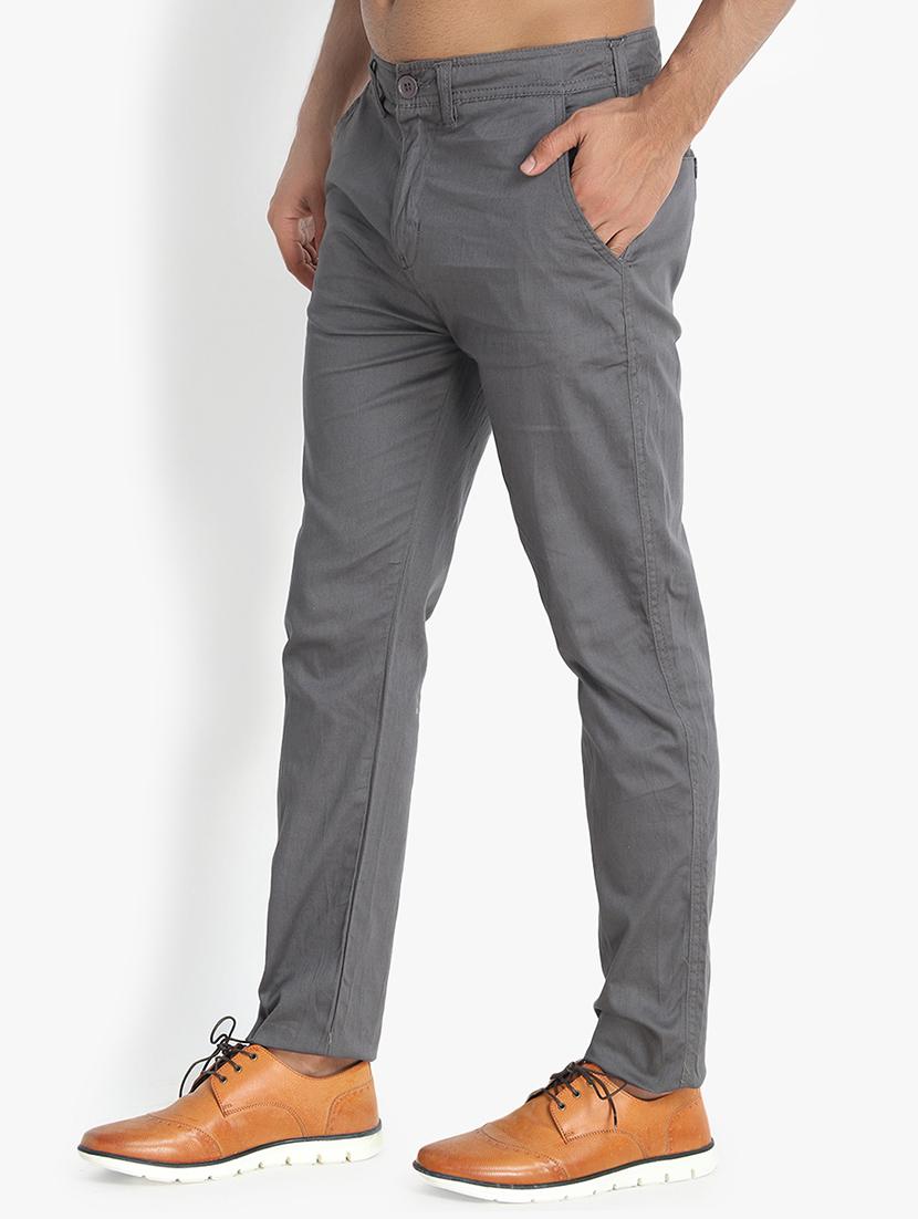 grey solid chinos - 16170855 -  Standard Image - 1