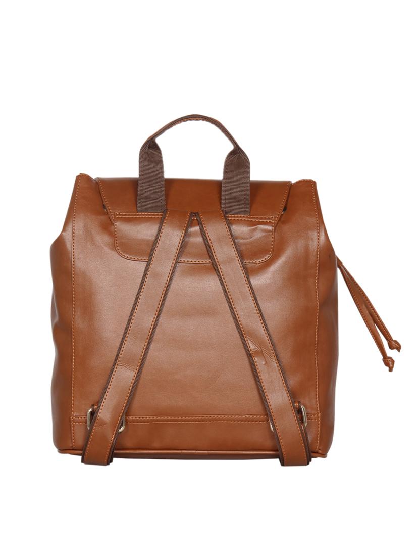 tan leatherette (pu) fashion backpack - 16171369 - Standard Image - 1