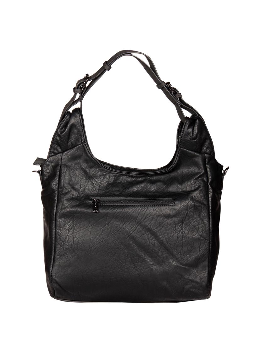 black leatherette (pu) handbag - 16171381 - Standard Image - 1