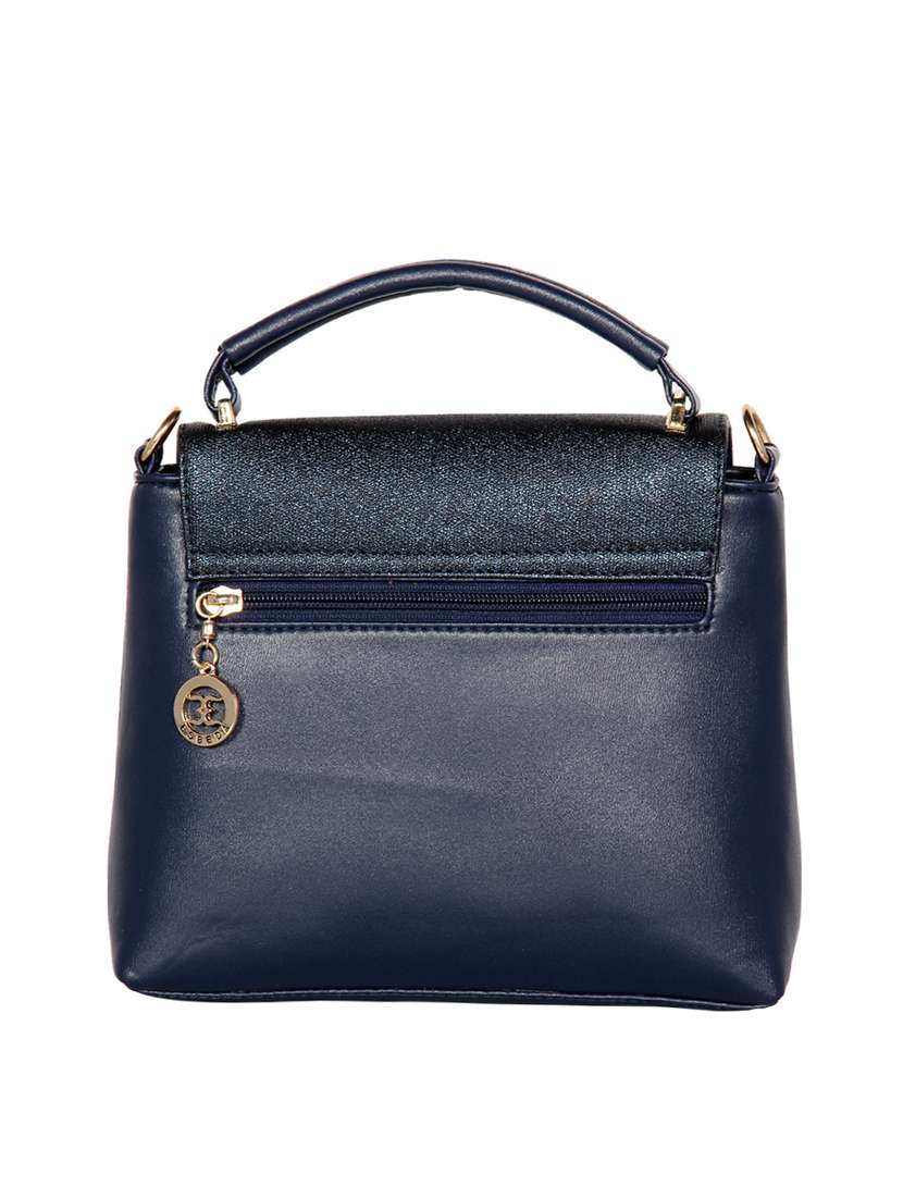 blue leatherette (pu) handbag - 16171427 -  Standard Image - 1