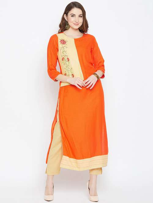 women's straight kurta - 16171608 - Standard Image - 0