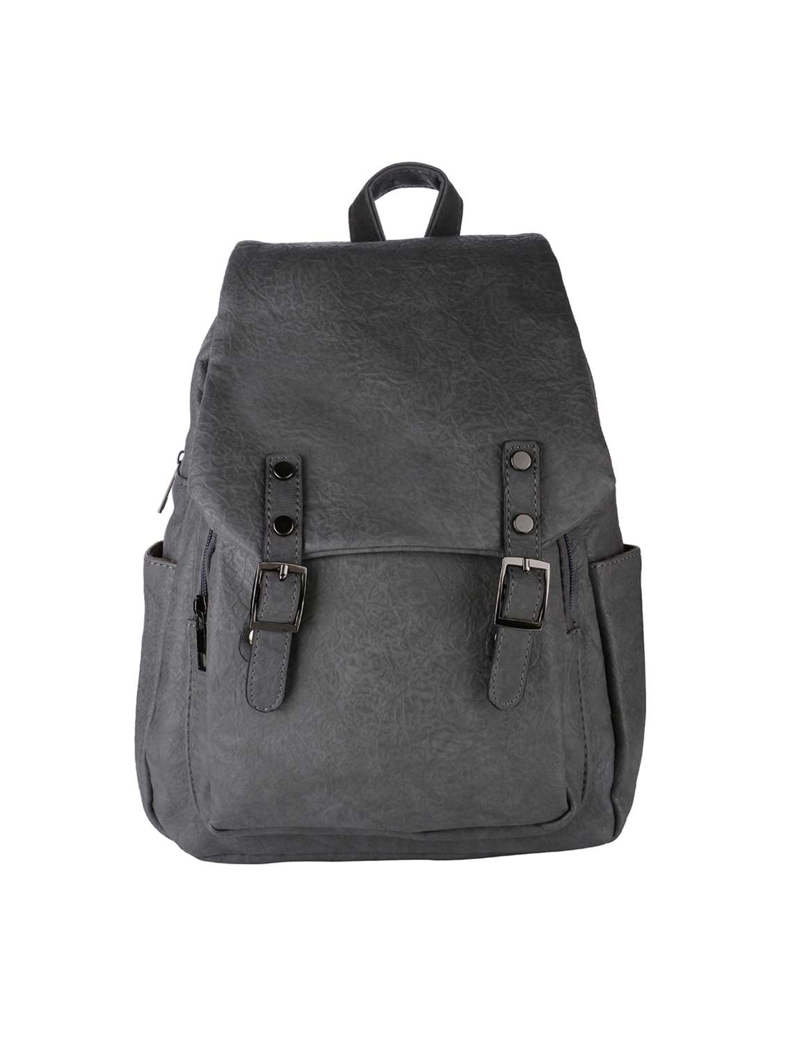 grey leatherette (pu) regular backpack