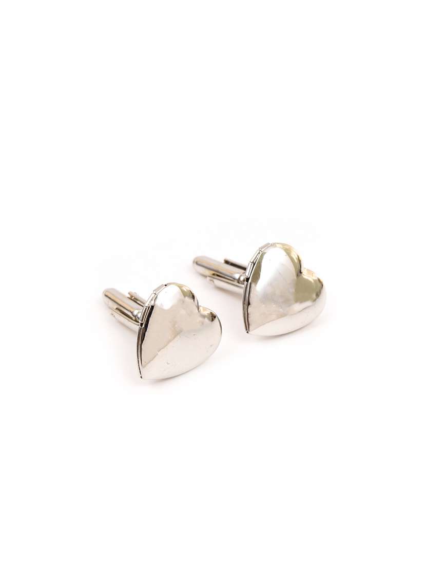 silver metal cufflink