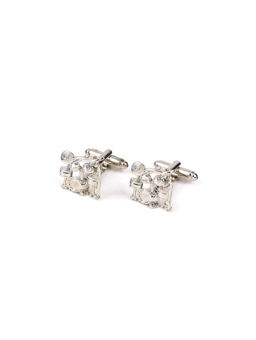 silver metal cufflink