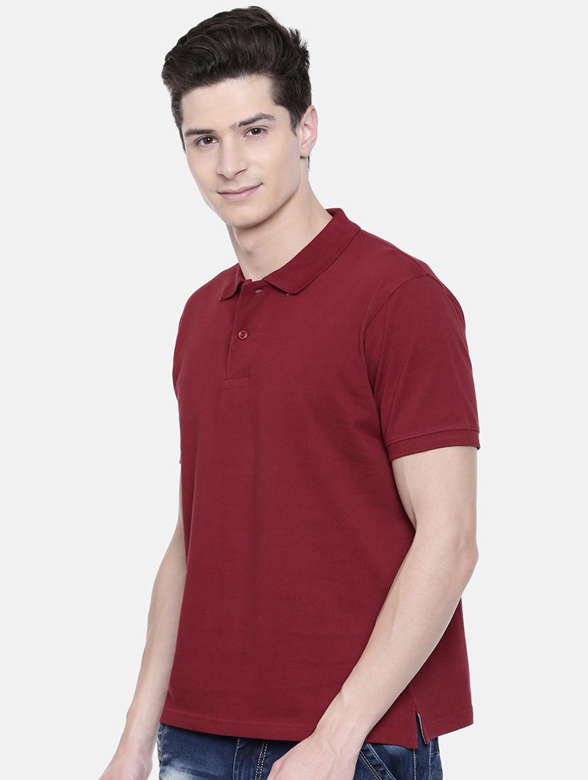 red solid polo t-shirt - 16176179 - Standard Image - 1