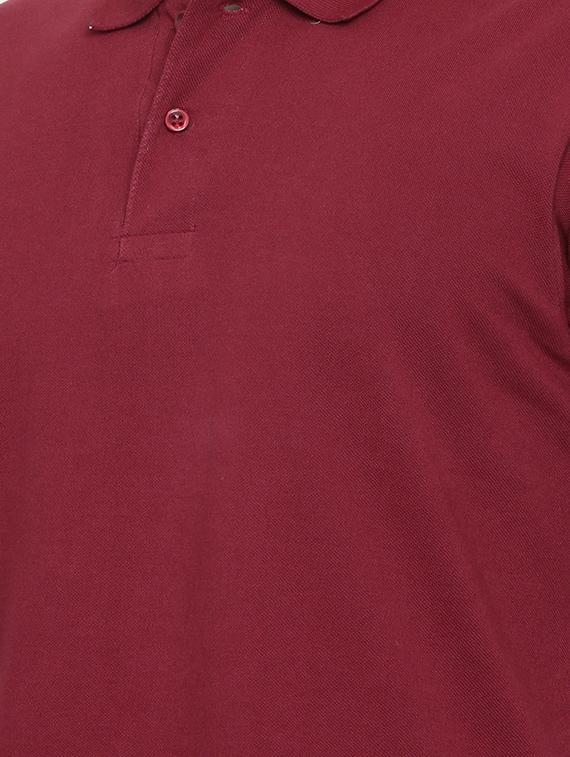 red solid polo t-shirt - 16176179 - Standard Image - 4