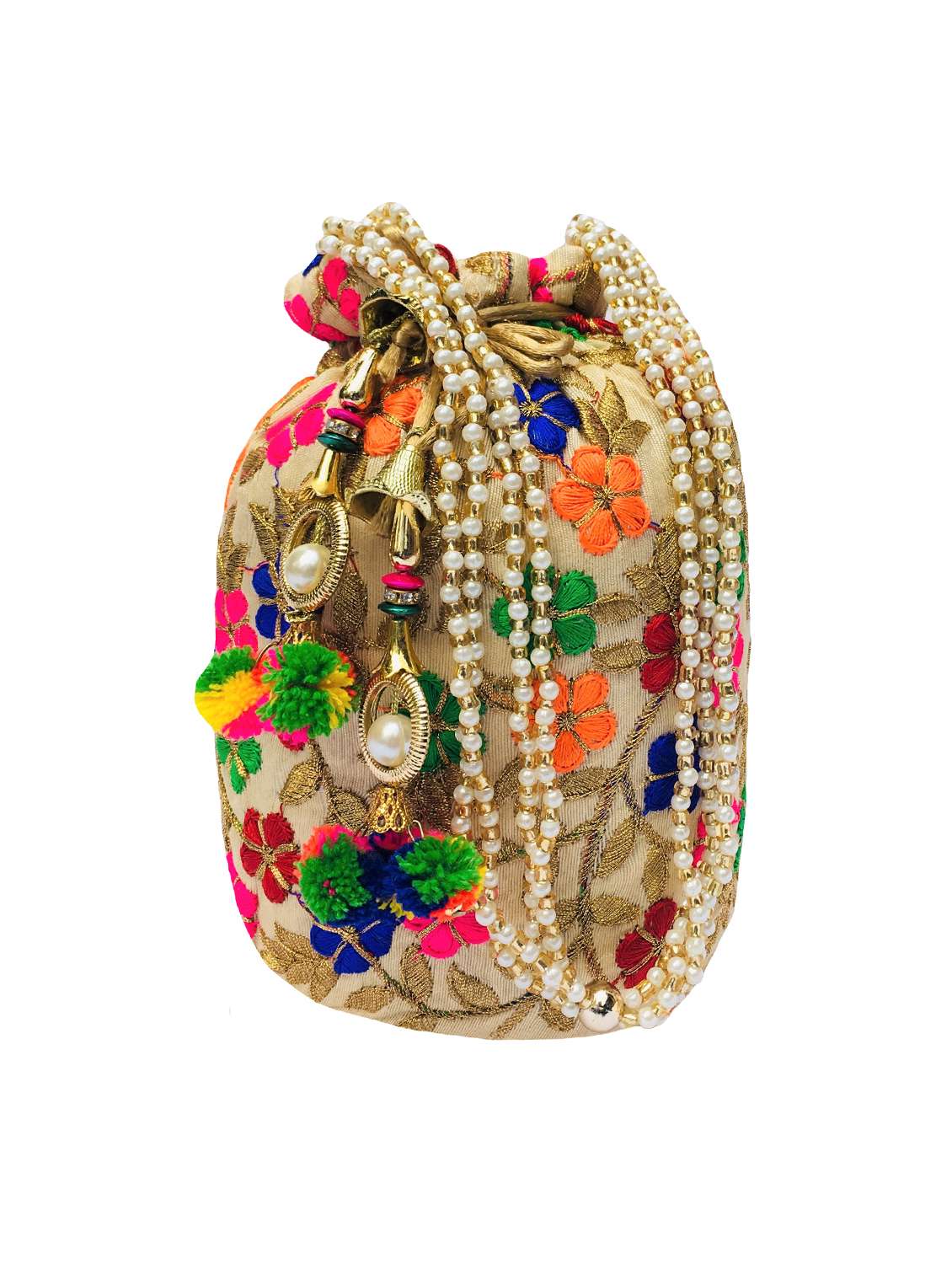 beige cotton regular potli