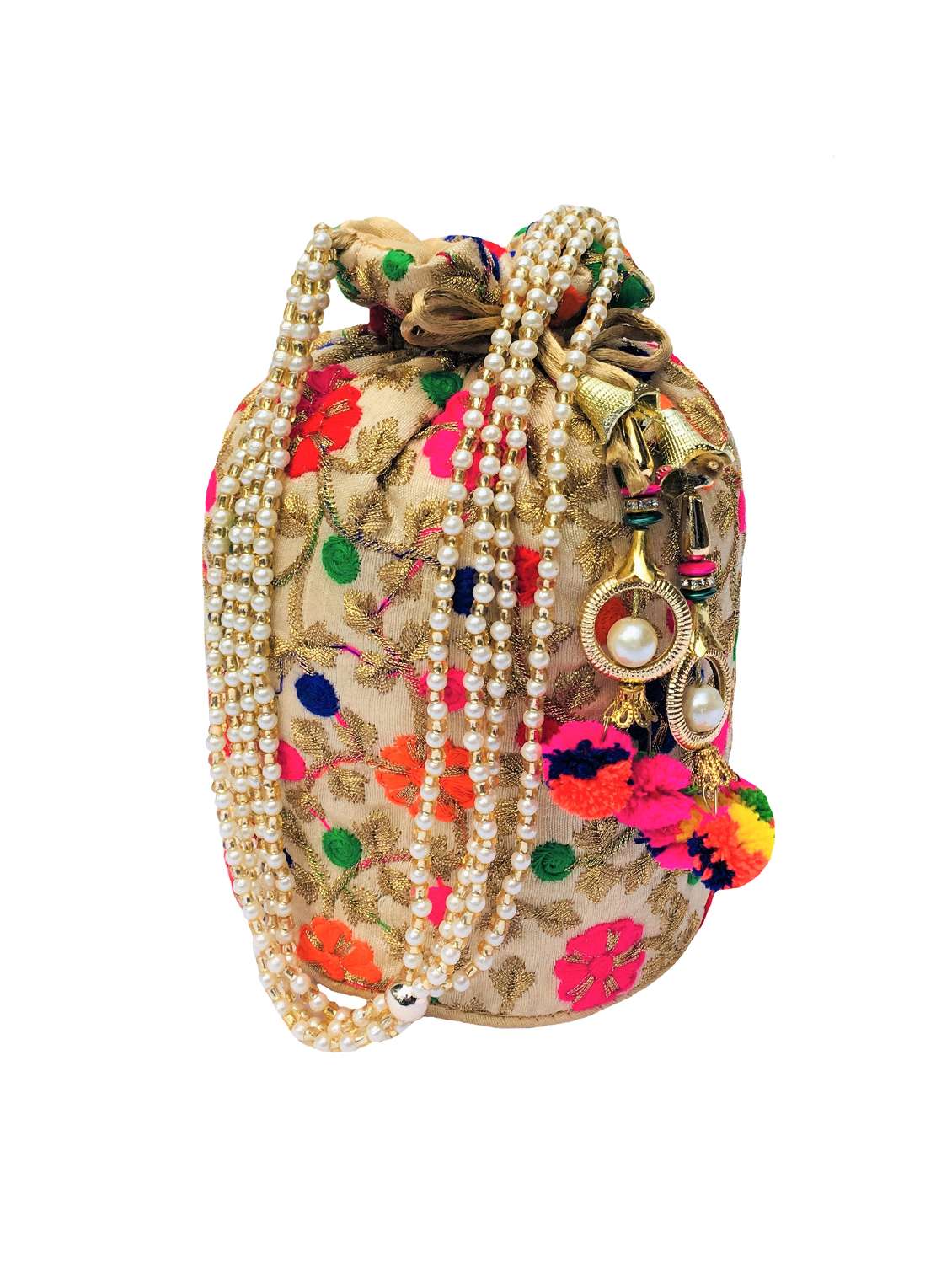 beige cotton regular potli