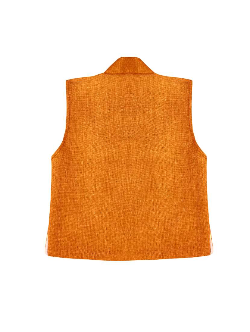 yellow jute waistcoat - 16184675 - Standard Image - 1