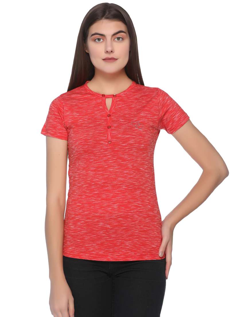 women's straight round neck top