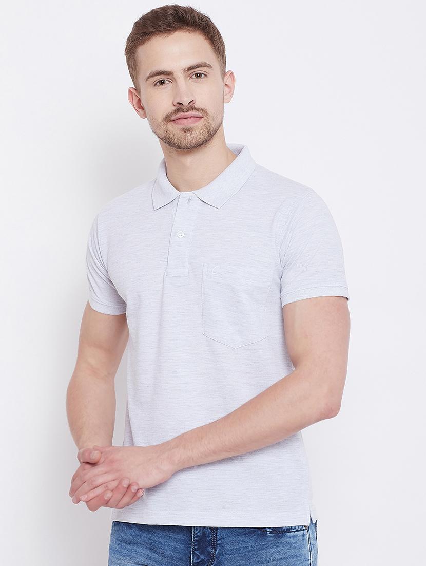white cotton polo t-shirt - 16187520 -  Zoom Image - 0