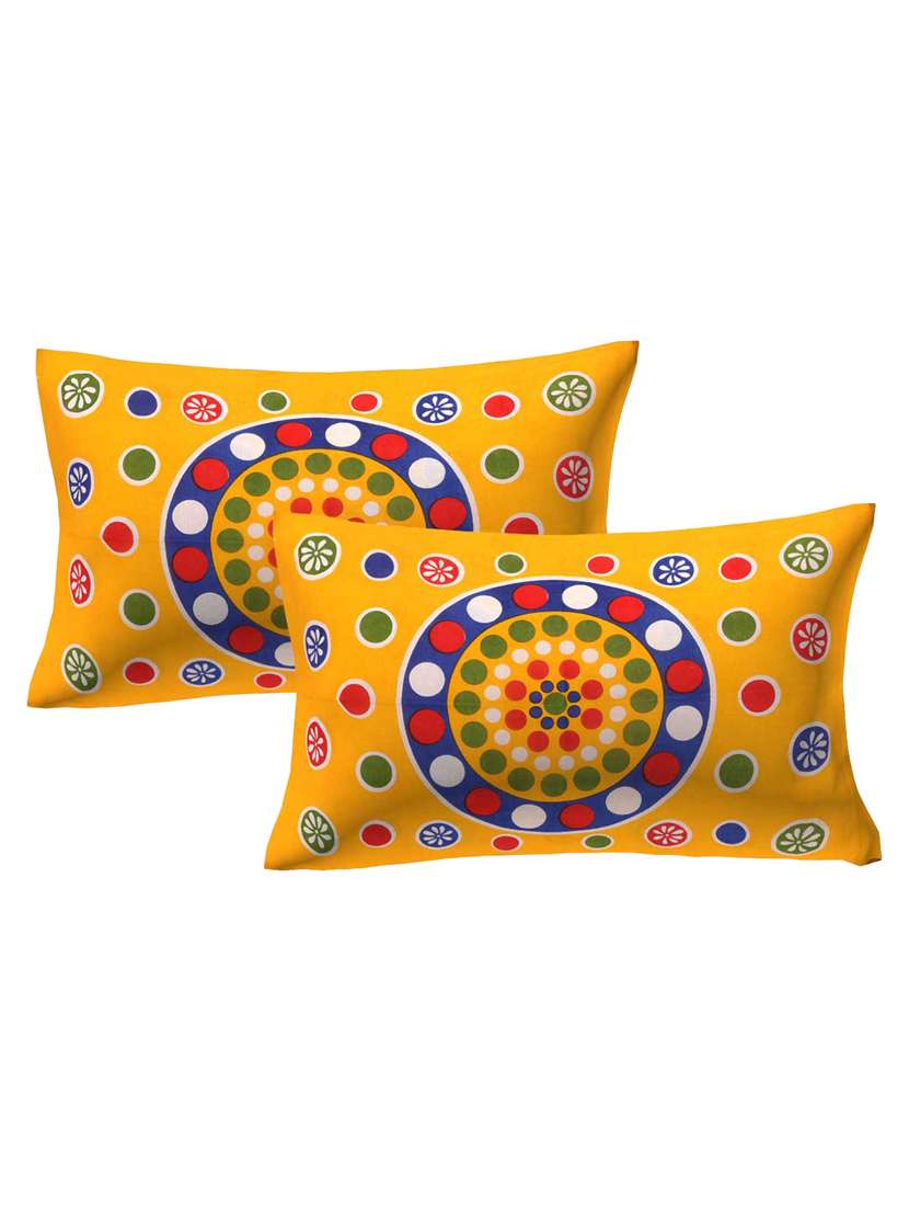 cotton printed pillow cover set(2 pieces)-27"x17"