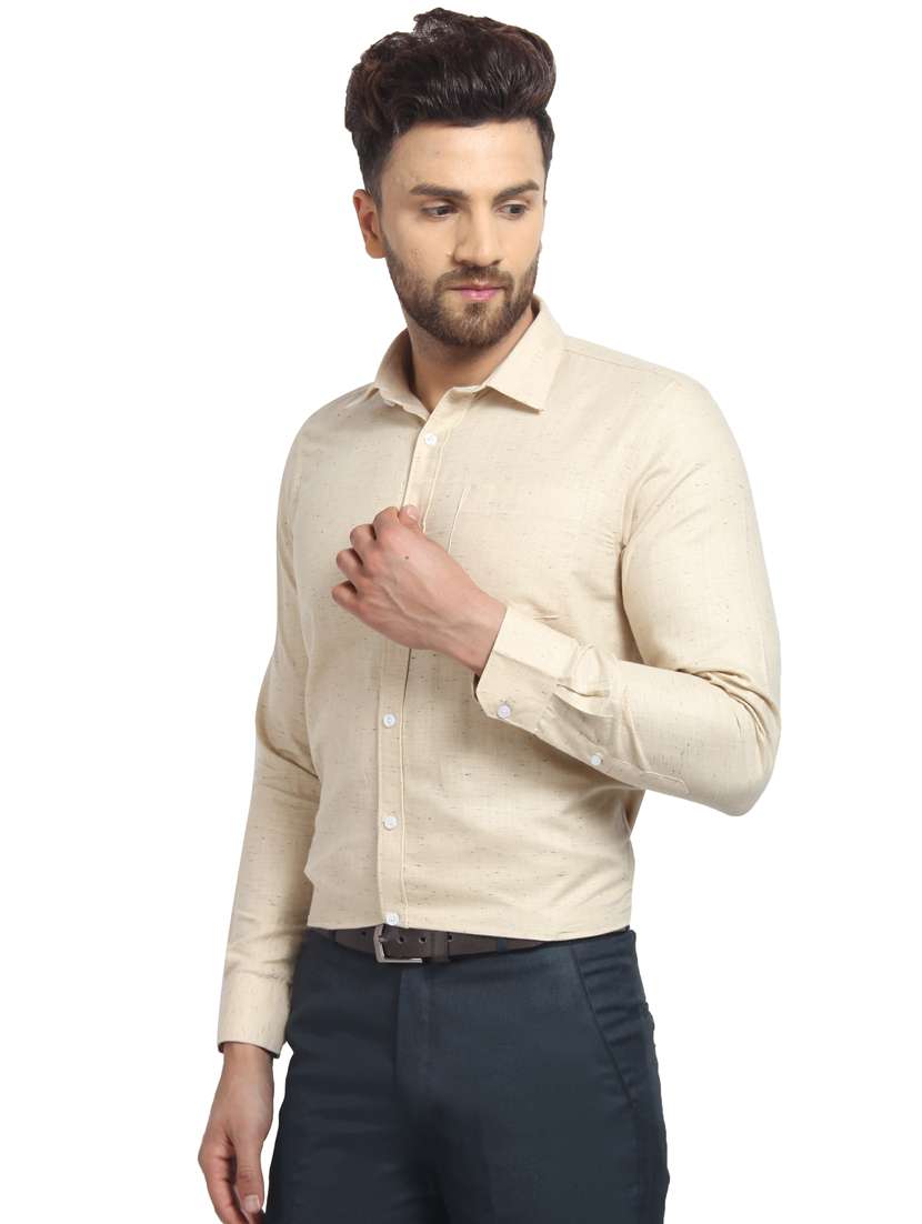 mens solids formal shirt - 16190405 - Standard Image - 1