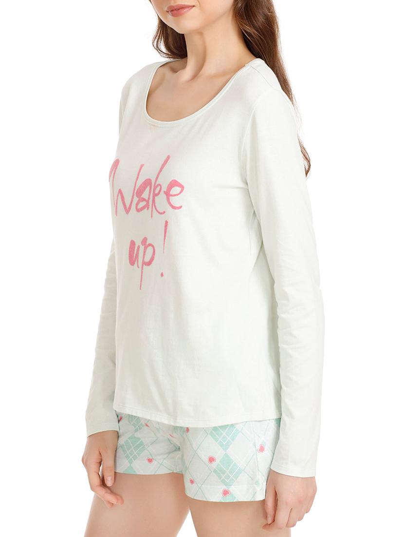graphic print tee and checkered shorts set - 16194252 -  Standard Image - 1