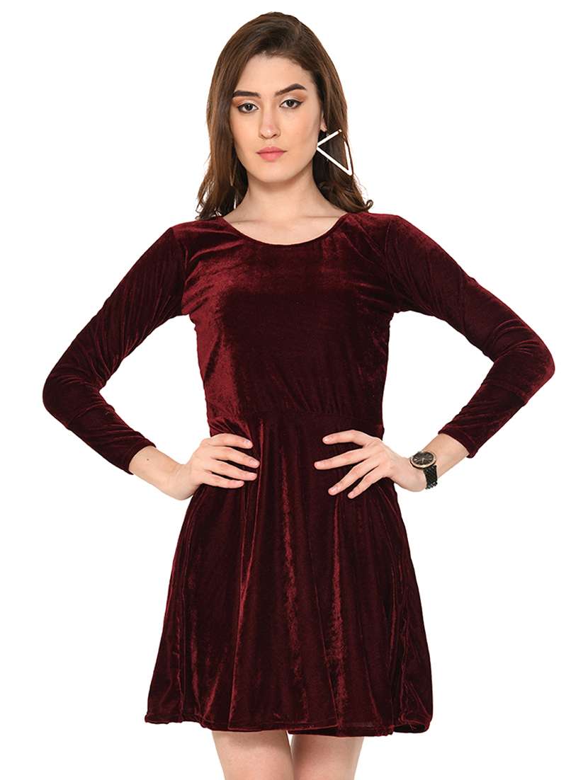 round neck skater dress