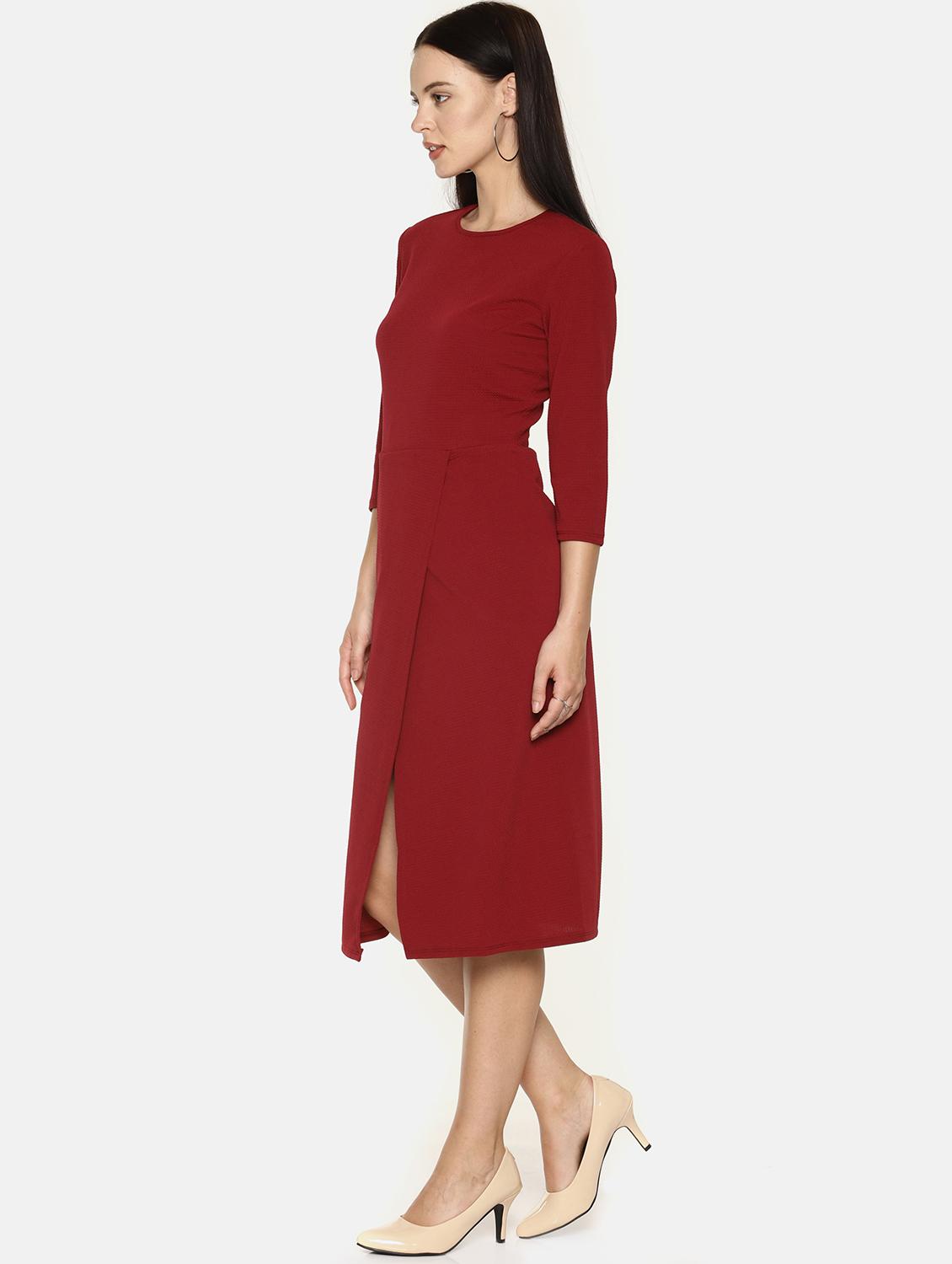 front slit a-line dress - 16198009 -  Standard Image - 1