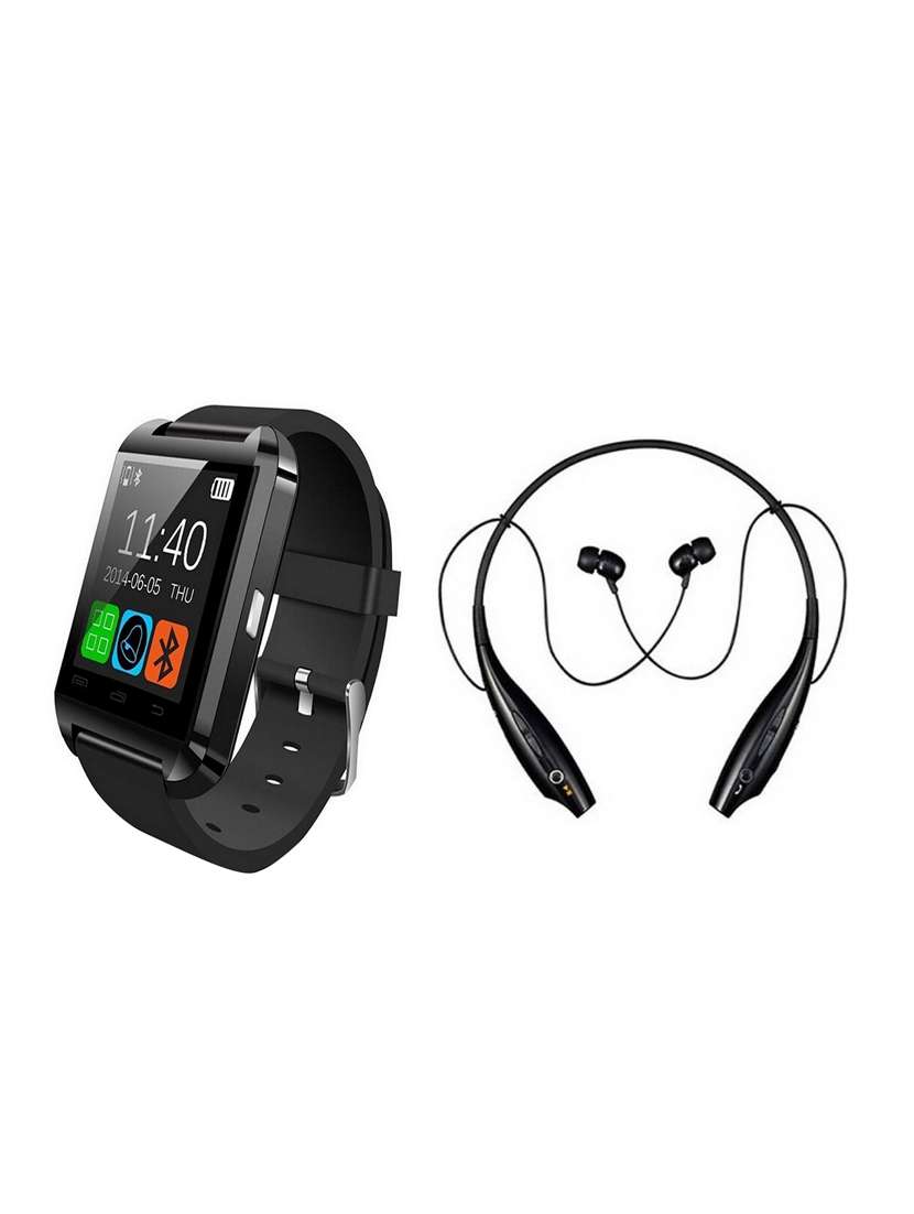 android and ios compatible bluetooth smart watch u10 and bluetooth earphones