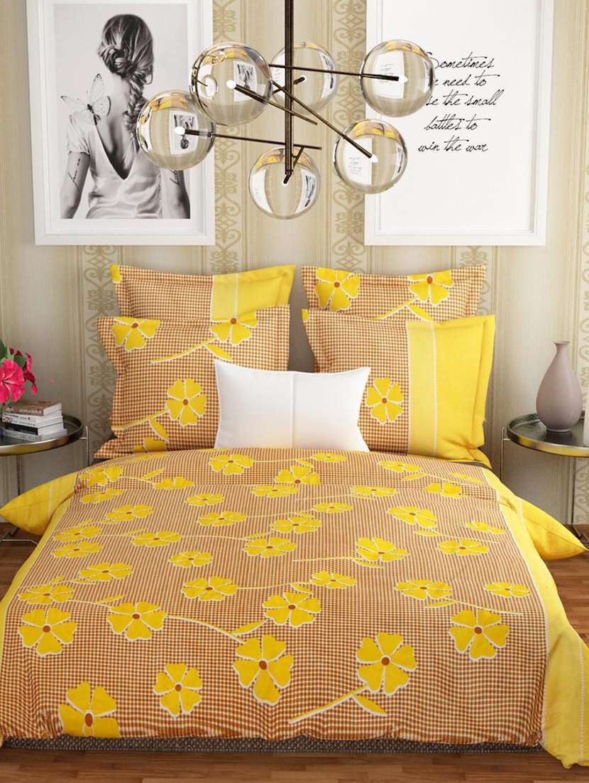 polycotton double bedsheet with 2 pillow covers