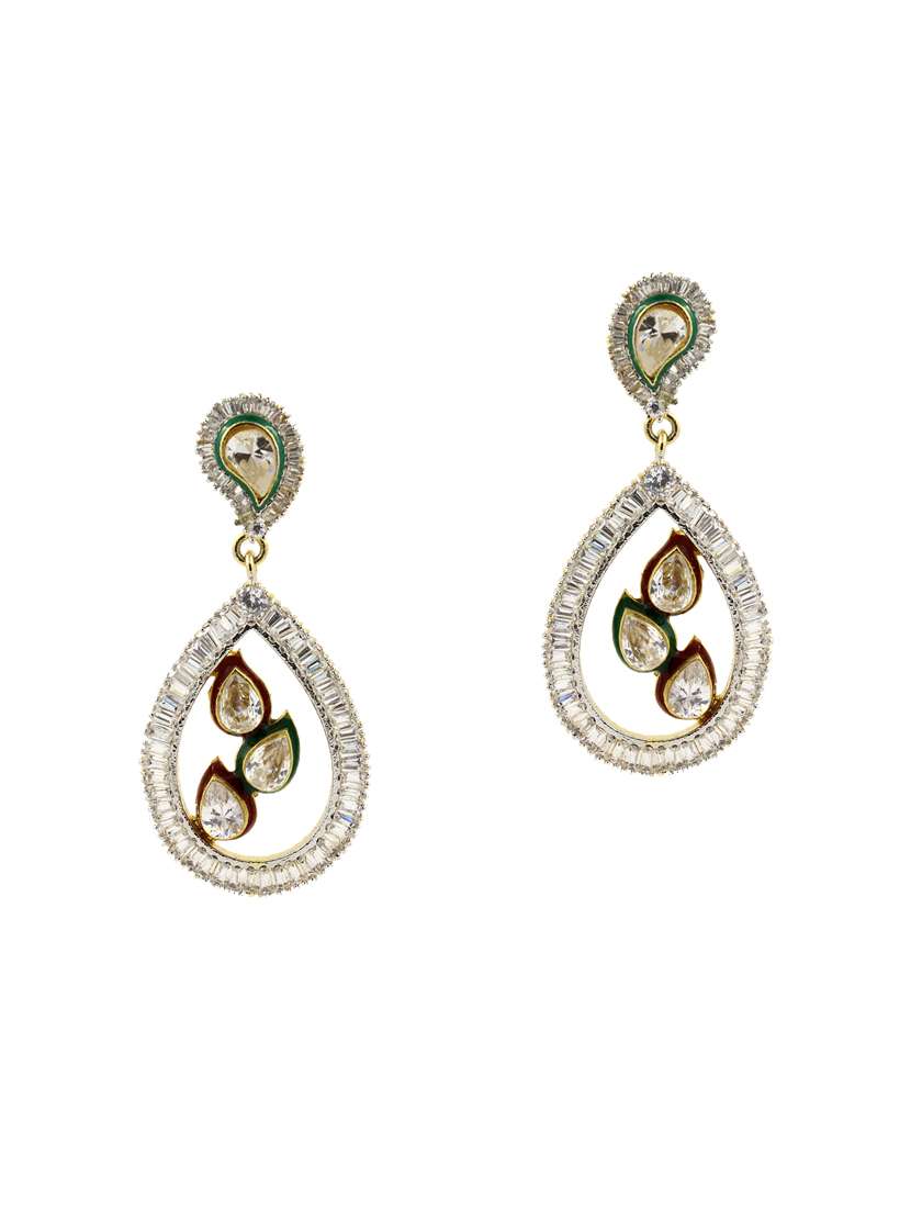 multi colored brass pendants and earring