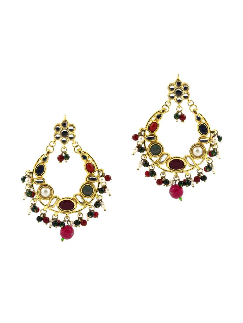 multi colored brass pendants and earring