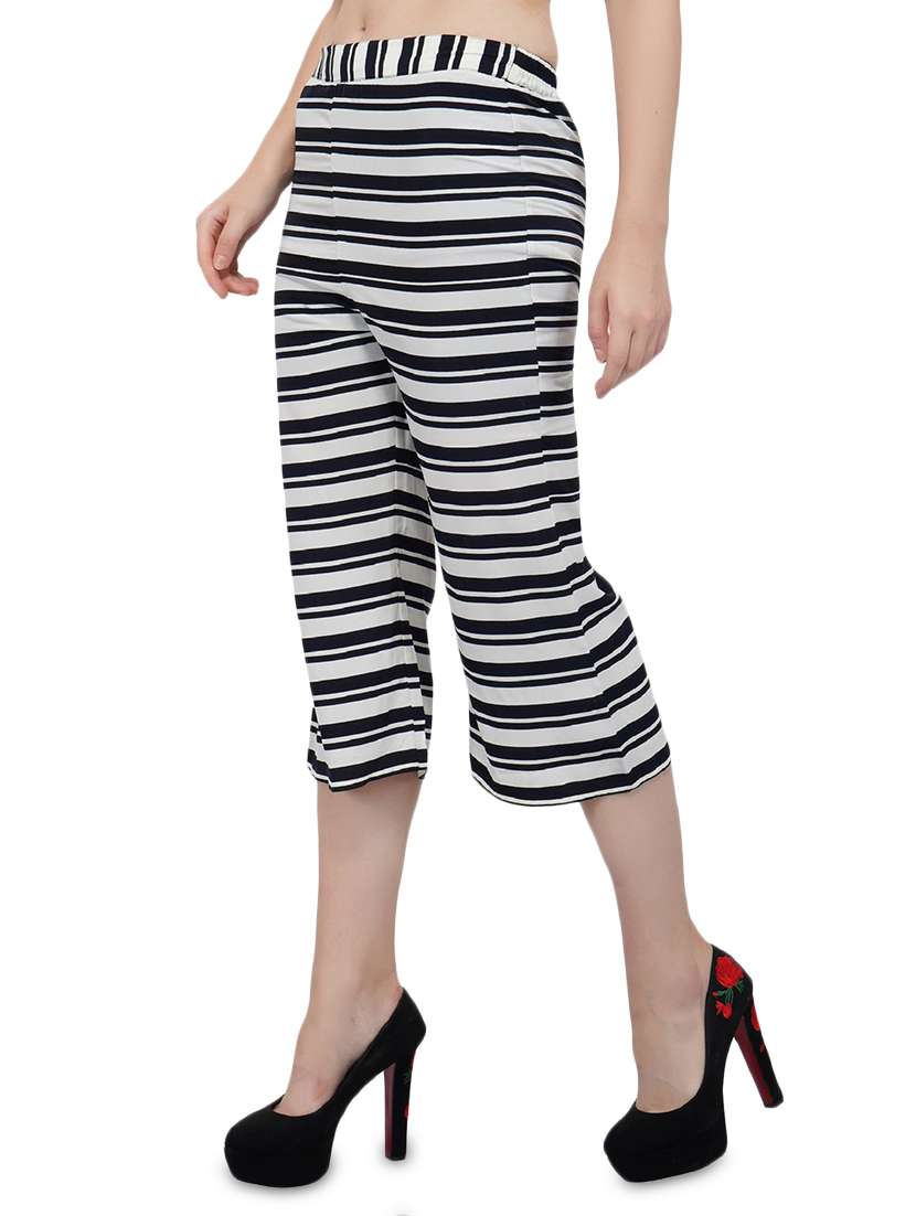 high rise striped culotte - 16208528 -  Standard Image - 1