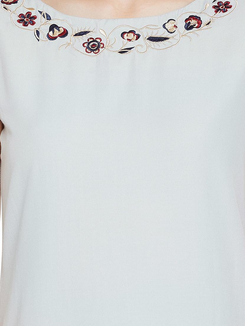 embroidered a line dress - 16214487 - Standard Image - 4