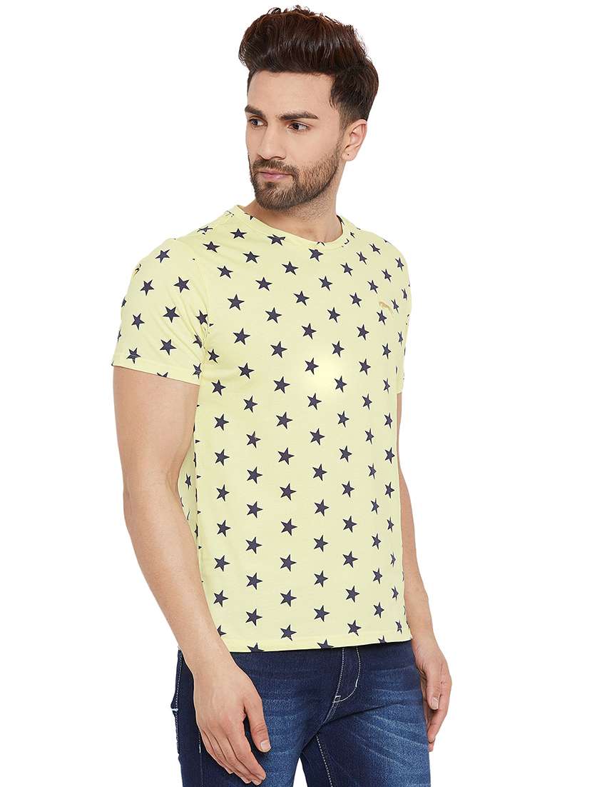 yellow all over print t-shirt - 16214508 -  Standard Image - 1