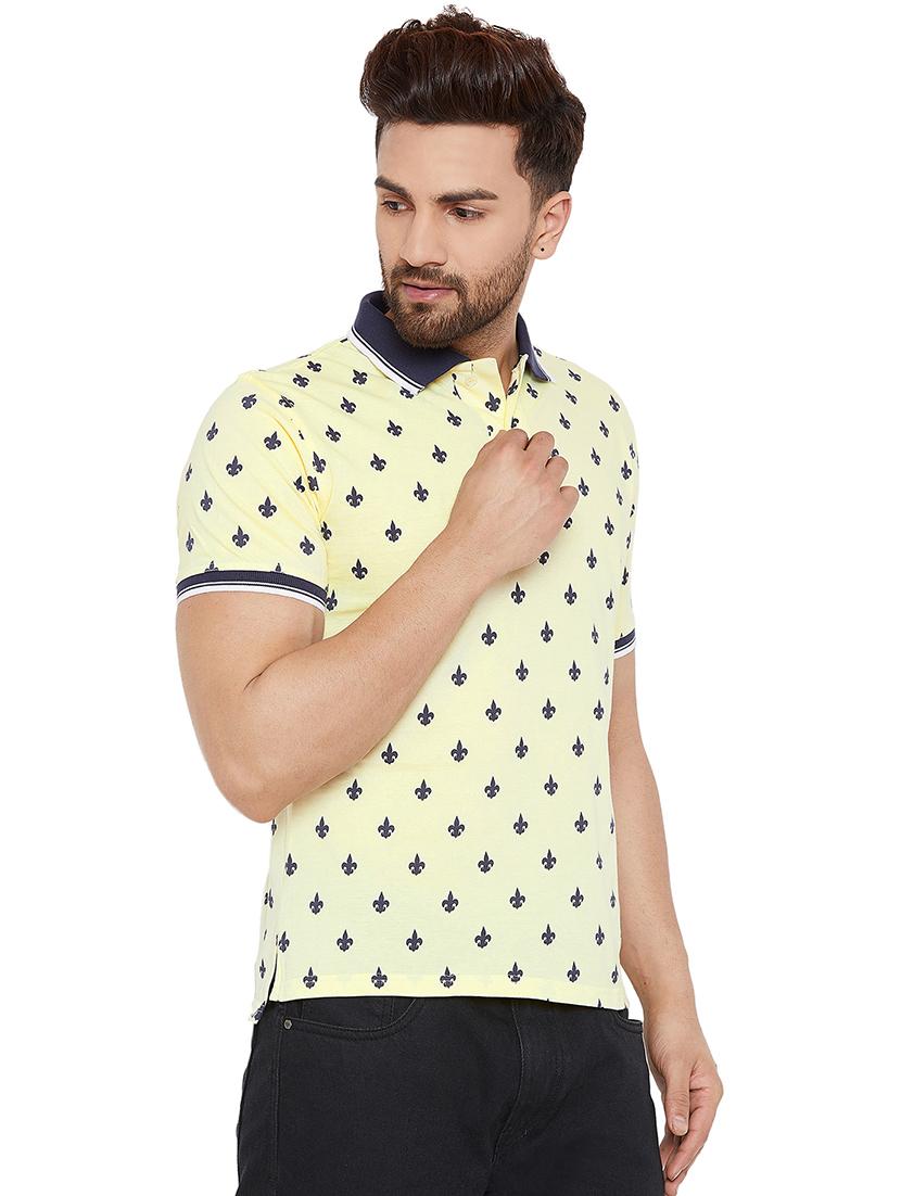 yellow all over print t-shirt - 16214510 - Standard Image - 1