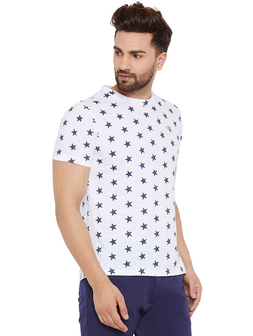 white all over print t-shirt - 16214518 - Standard Image - 1