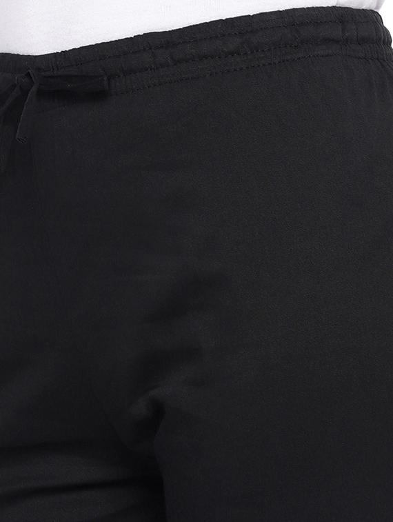 black solid churidar - 16215396 - Standard Image - 4