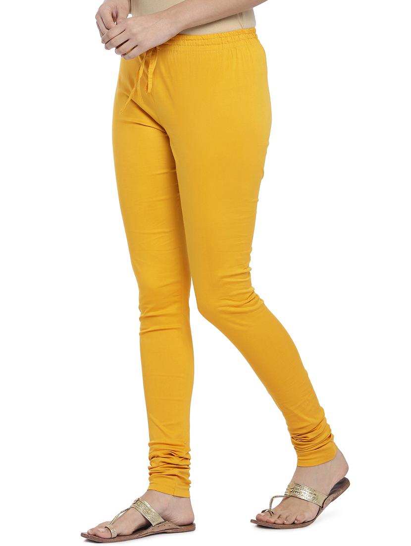 yellow solid churidar - 16215398 -  Standard Image - 1