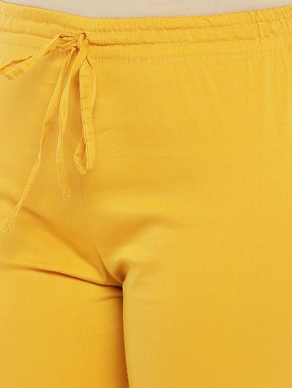 yellow solid churidar - 16215398 - Standard Image - 4