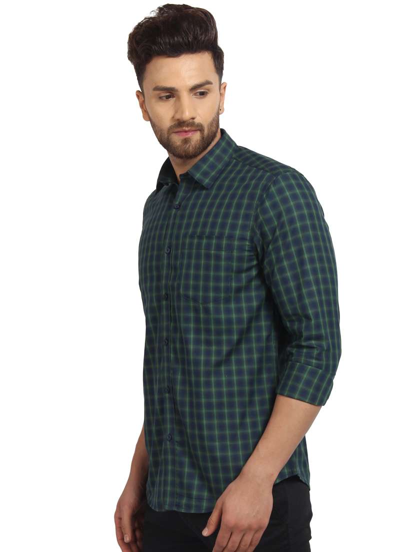 blue checkered casual shirt - 16217451 -  Standard Image - 1